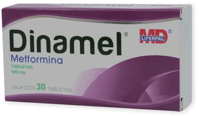 Dinamel 500 Mg 30 Tabletas Metformina