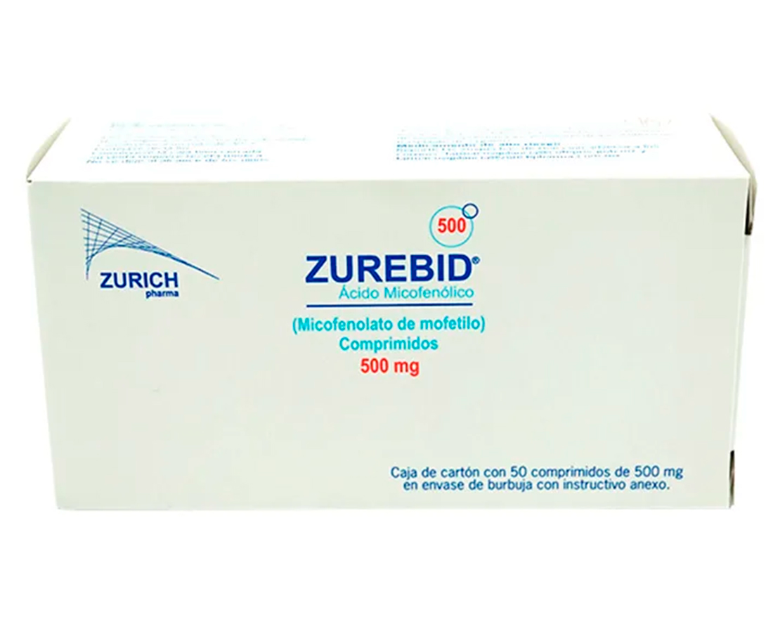Zurebid 500 mg Micofenolato de Mofetilo