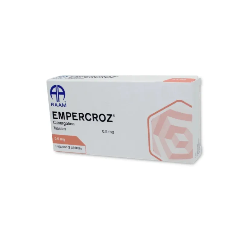 EMPERCROZ Cabergolina 0.5 mg caja 2 tabletas.