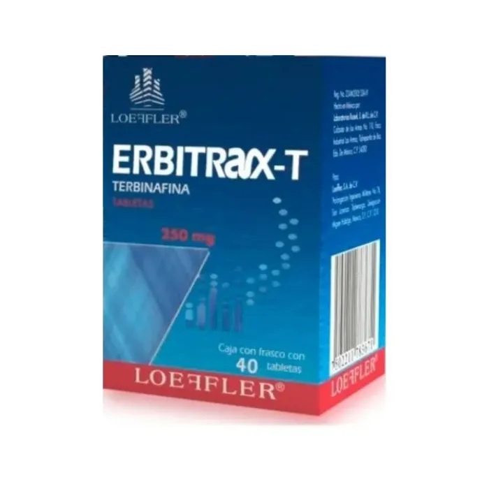 ERBITRAX – T Terbinafina 250 mg 40 Tabletas