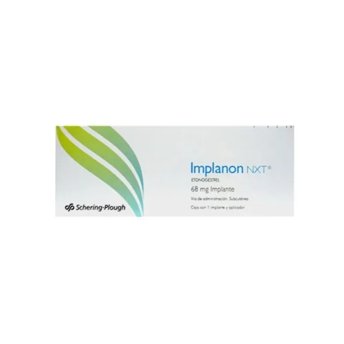 IMPLANON NXT ETONOGESTREL 68 mg caja con un implante laboratorio schering plough