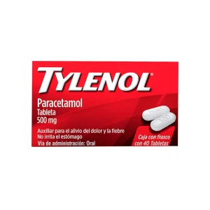 Tylenol 500 Mg Frasco 40 Tabletas