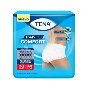 Ropa interior desechable TENA Pants Comfort Talla:M 10 piezas