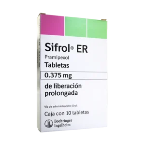 Sifrol ER Liberación Prolongada 0.375 Mg 10 Tabletas