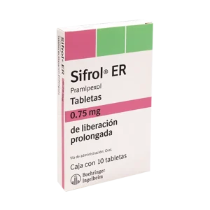 Sifrol ER Liberación Prolongada 0.75 Mg 10 Tabletas