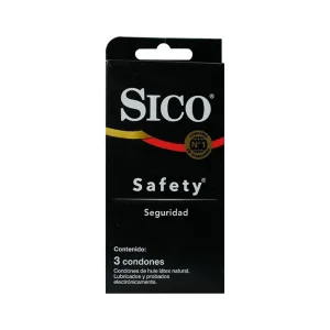 Preservativo Sico Safety 3 Piezas De Látex