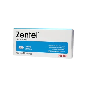 Zentel 200 Mg 10 Tabletas