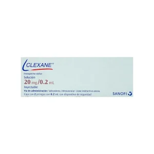 Clexane 20 Mg Solución Inyectable 2 Jeringas