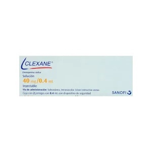 Clexane 40 Mg Solución Inyectable 2 Jeringas