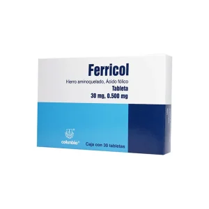 Ferricol 30 Mg/500 Mcg 30 Tabletas