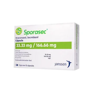 Sporasec 33.3/166.6 Mg 12 Cápsulas