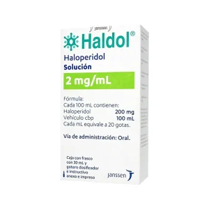 Haldol 2 Mg/Ml Frasco Con Gotero Dosificador 30 Ml