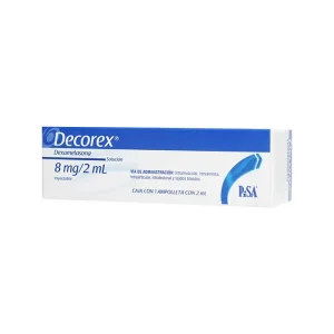 Decorex 8 Mg Solución Inyectable Ampolleta 2 Ml