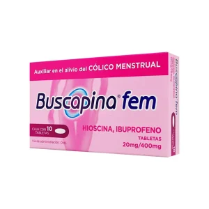 BUSCAPINA FEM 10 TABS 20/400 MG