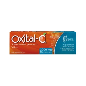 Oxital-C Ácido Ascórbico 2000 Mg 10 Tabletas Efervescentes Genérico Serral