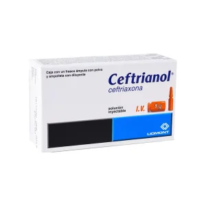Ceftrianol 1 G Solución Inyectable Iv 10 Ml