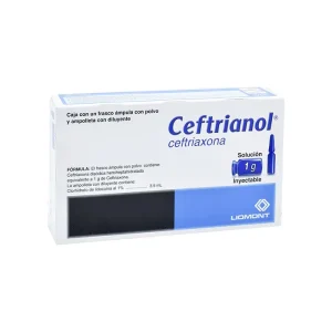 Ceftrianol 1 G Solución Inyectable Ampolleta 3.5 Ml