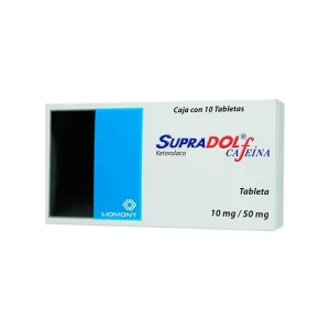 Supradol Cafeina 10/50 Mg 10 Tabletas