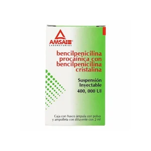 Penipot Bencilpenicilina Procaínica 400000 UI Ampolleta 2 Ml Genérico Amsa