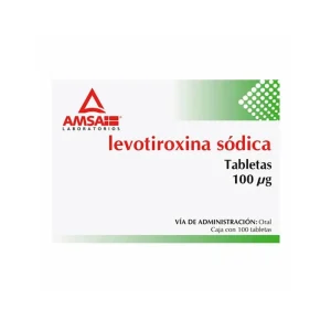 Levotiroxina 100 Mcg 100 Tabletas Genérico Amsa