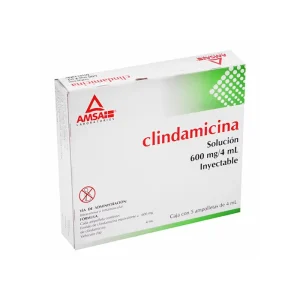 Clindamicina 600 Mg 5 Ampolletas 4 Ml Genérico Amsa