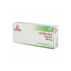 Cefalexina 500 Mg 20 Cápsulas Genérico Amsa