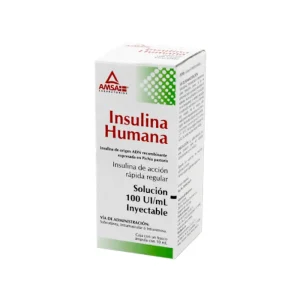 Insulina Humana 100 UI 10 Ml Genérico Amsa