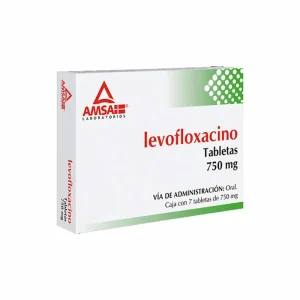 Levofloxacino 750 Mg 7 Tabletas Genérico Amsa