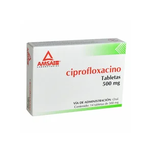 Ciprofloxacino 500 Mg 14 Tabletas Genérico Amsa