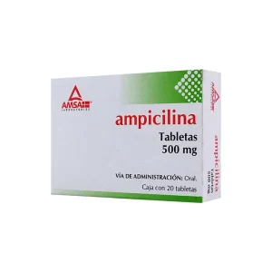 Ampicilina 500 Mg 20 Tabletas Genérico Amsa