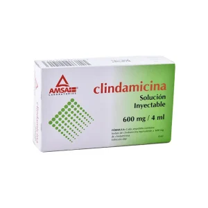 Clindamicina 600 Mg Solución Inyectable Ampolleta 4 Ml Genérico Amsa