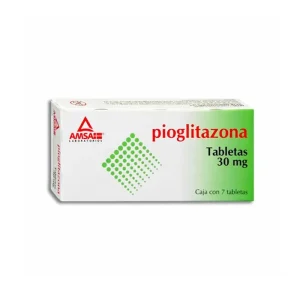 Pioglitazona 30 Mg 7 Tabletas Genérico Amsa