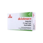 Diclofenaco 75 Mg Solución Inyectable 2 Ampolletas 3 Ml Genérico Amsa