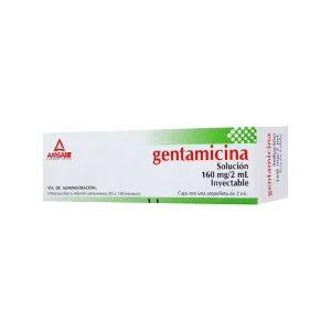 Gentamicina 160 Mg Solución Inyectable 2 Ml Genérico Amsa