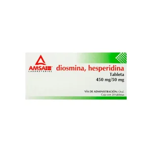 Diosmina/Hesperidina 450/50 Mg 20 Tabletas Genérico Amsa