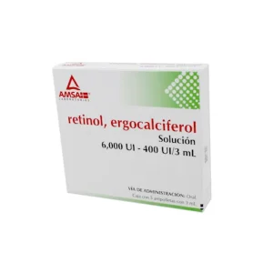 Retinol/Ergocalciferol Solución Oral 5 Ampolletas 3 Ml Genérico Amsa