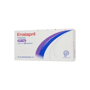 Enalapril 20 Mg 30 Tabletas Genérico Psicofarma
