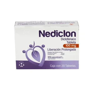 Nediclon Diclofenaco Liberación Prolongada 100 Mg 20 Tabletas Genérico Bruluart