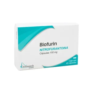 Biofurin Nitrofurantoína 100 Mg 40 Cápsulas Genérico Bioresearch