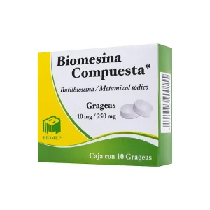 Butilhioscina/Metamizol 10/250 Mg 10 Grageas Genérico Com Biomep