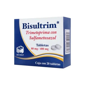 Bisultrim Trimetoprima/Sulfametoxazol 80/400 Mg 20 Tabletas Genérico Com Biomep