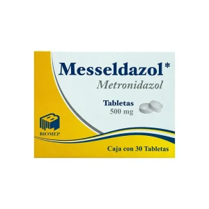 Messeldazol Metronidazol 500 Mg 30 Tabletas Genérico Com Biomep