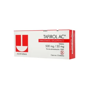 Tafirol-AC 500/50 Mg 15 Tabletas