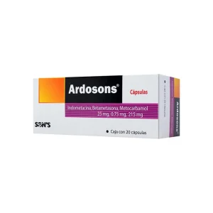 Ardosons Indometacina/Betametasona/Metocarbamol 20 Cápsulas Genérico