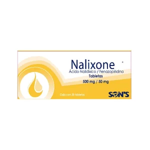 Nalixone Ácido Nalidíxico/Fenazopiridina 500/50 Mg 20 Tabletas Genérico Son&apos;S