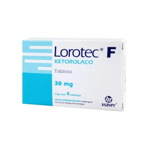 Lorotec F Ketorolaco 30 Mg 4 Tabletas Sublingual Genérico Maver