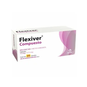 Flexiver Comp Meloxicam/Metocarbamol 15/215 Mg 20 Cápsulas Genérico Maver