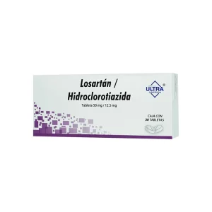 Losartán/Hidroclorotiazida 50/12.5 Mg 30 Tabletas Genérico Ultra Lab