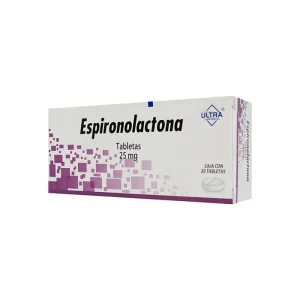 Espironolactona 25 Mg 20 Tabletas Genérico Ultra Lab