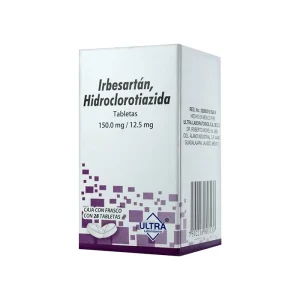 Irbesartán/Hidroclorotiazida 150/12.5 Mg 28 Tabletas Genérico Ultra Lab